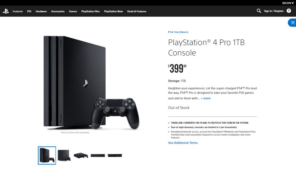 PlayStation 4 PRO on PS Direct - December 2020